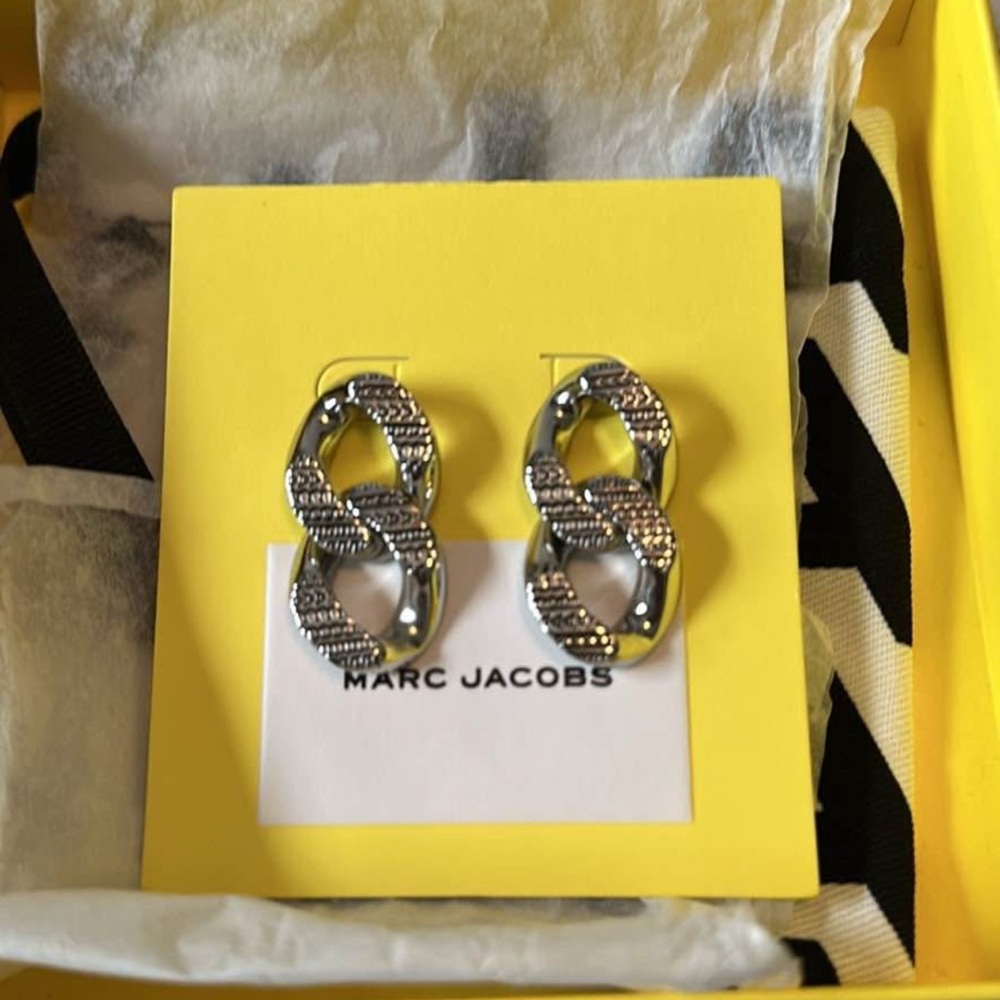 Marc Jacobs Twisted Silver Earrings